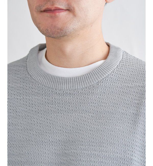 ikka「【洗濯機で洗える】GOKU楽ニットクルーインナーセット」|プルオーバー|