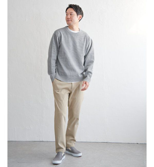 ikka「【洗濯機で洗える】GOKU楽ニットクルーインナーセット」|プルオーバー|