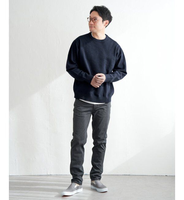 ikka「【洗濯機で洗える】GOKU楽ニットクルーインナーセット」|プルオーバー|