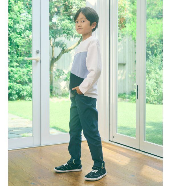 ikka kids「【親子おそろい】フェイクスエードブロックスロンT（120~160cm）」|Tシャツ・カットソー|