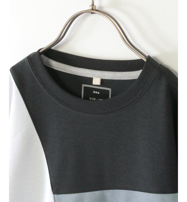 ikka kids「【親子おそろい】フェイクスエードブロックスロンT（120~160cm）」|Tシャツ・カットソー|