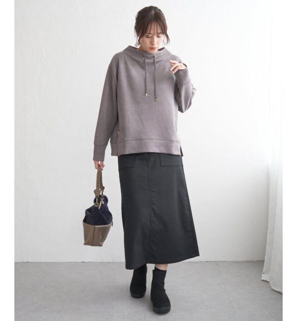 ikka「フェイクスエードスピンドルＰＯ」|パーカー|