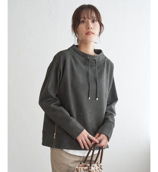 ikka「フェイクスエードスピンドルＰＯ」|パーカー|