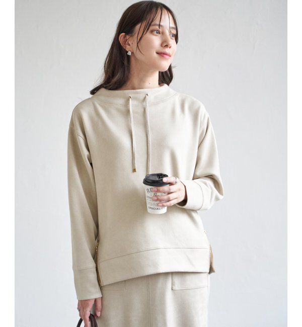 ikka「フェイクスエードスピンドルＰＯ」|パーカー|