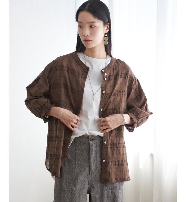 Lbc with Life「3WAYシャドーチェックブラウス」|シャツ・ブラウス|