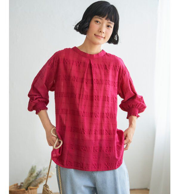 Lbc with Life「3WAYシャドーチェックブラウス」|シャツ・ブラウス|