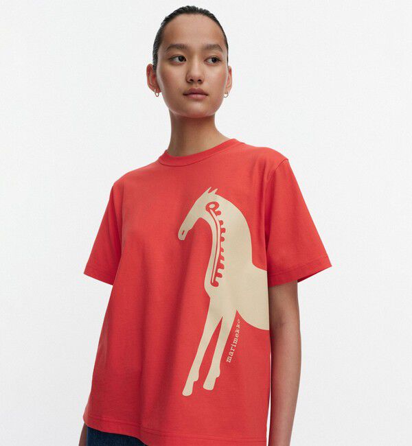 Marimekko「Else Musta Tamma Placement Tシャツ」|シャツ・ブラウス|