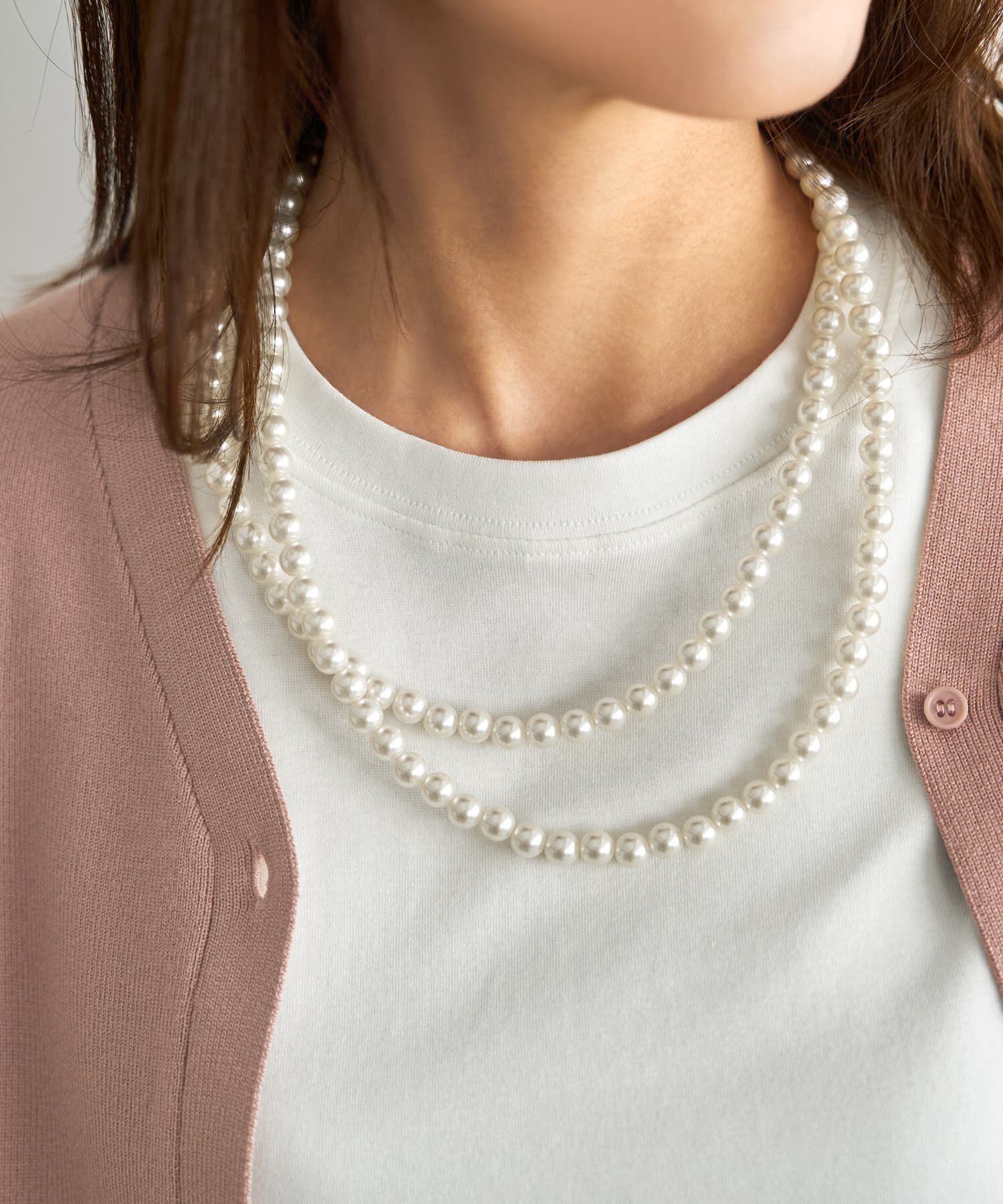 STYLE DELI「８mmパール58cm２連ネックレス」|ネックレス|