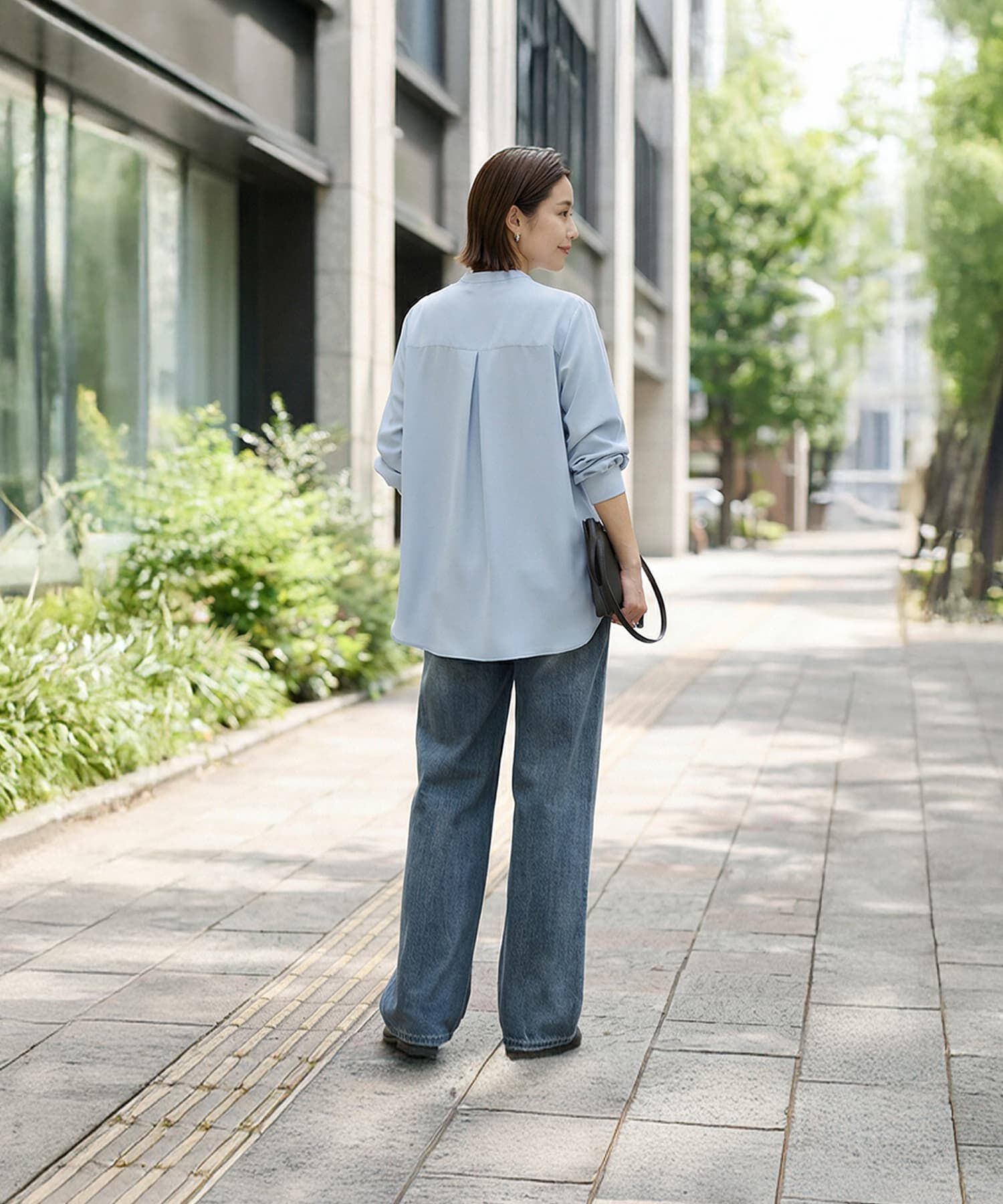 STYLE DELI「レイヤード用バンドキーネックシャツ」|シャツ・ブラウス|