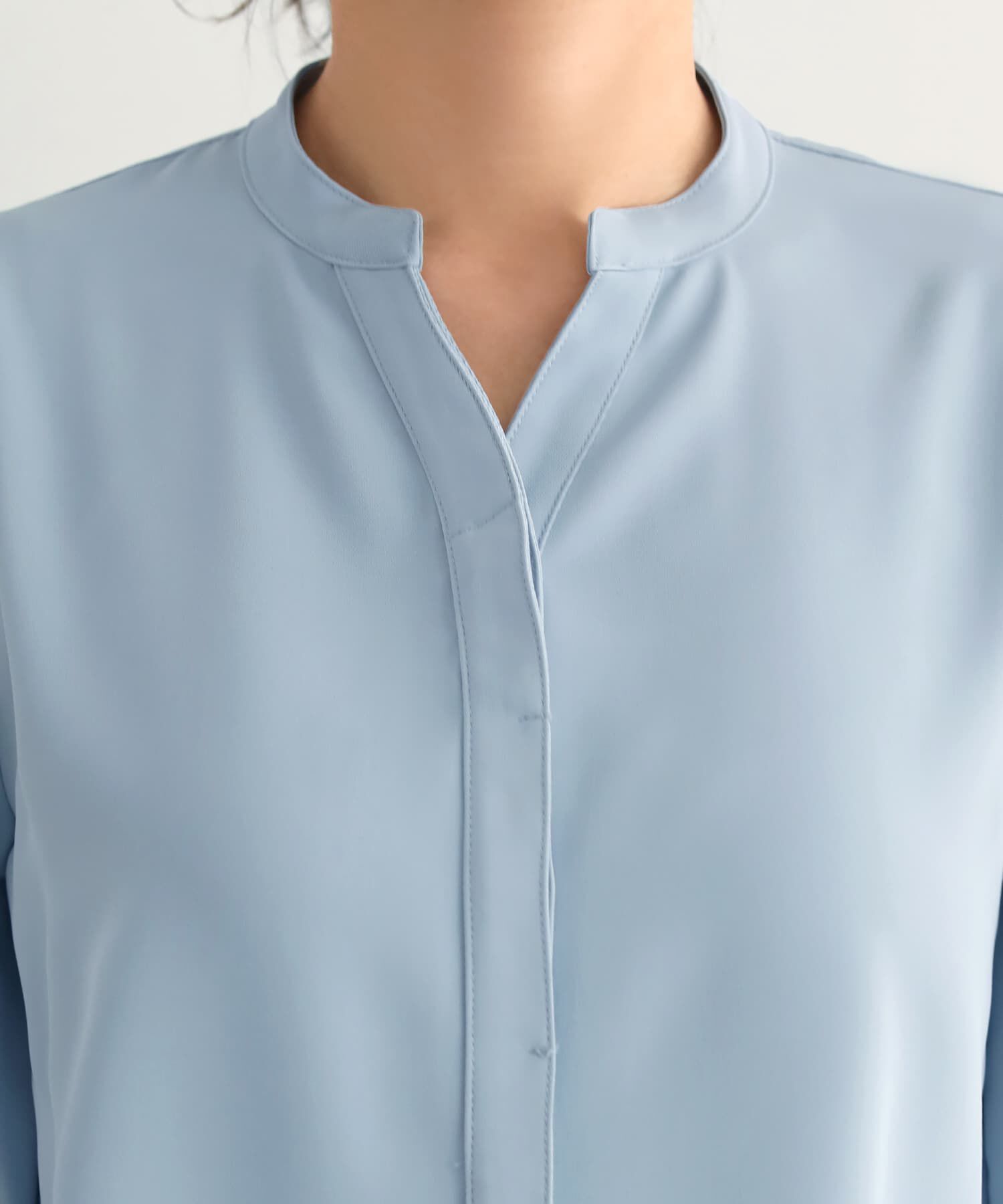 STYLE DELI「レイヤード用バンドキーネックシャツ」|シャツ・ブラウス|