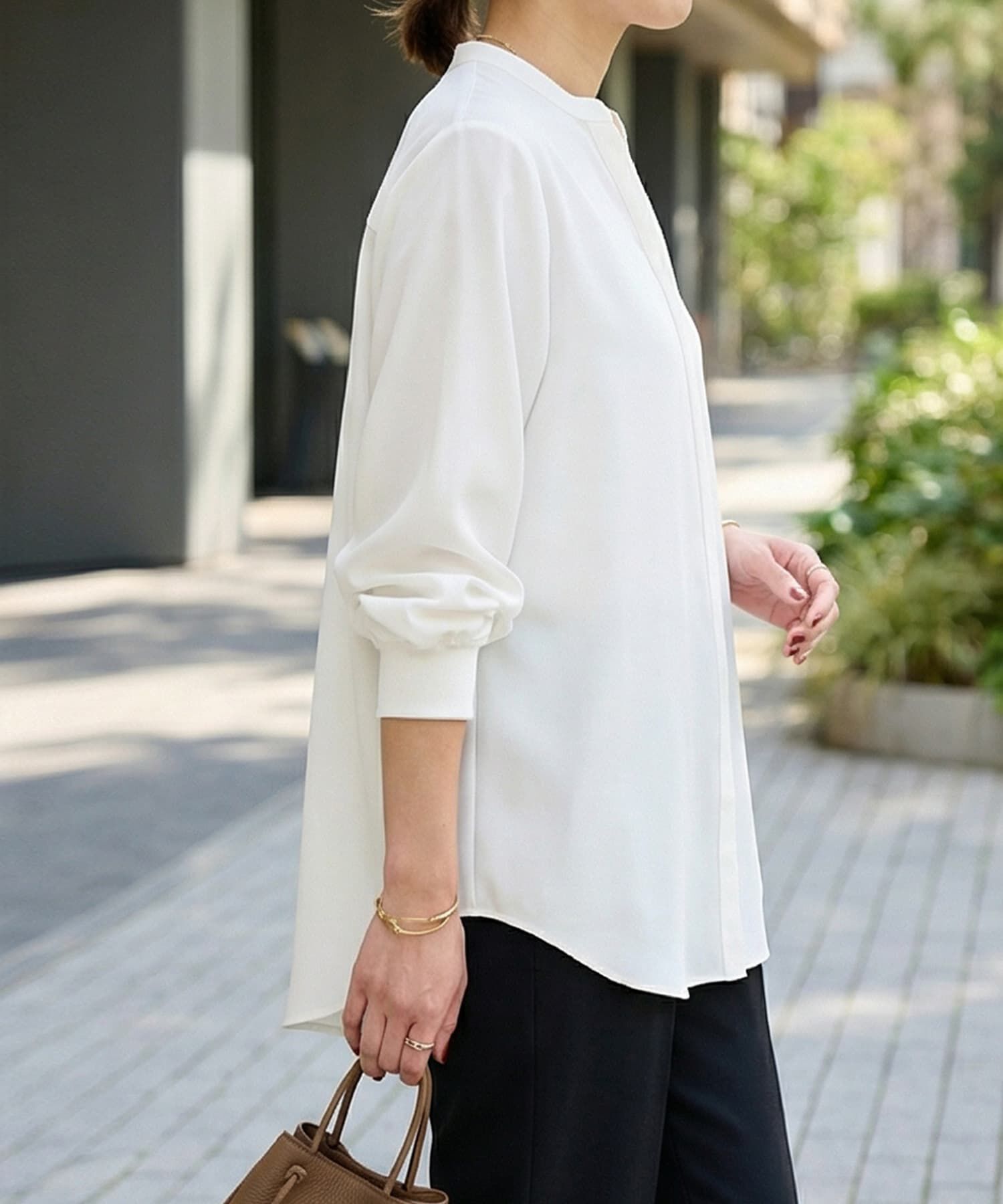 STYLE DELI「レイヤード用バンドキーネックシャツ」|シャツ・ブラウス|