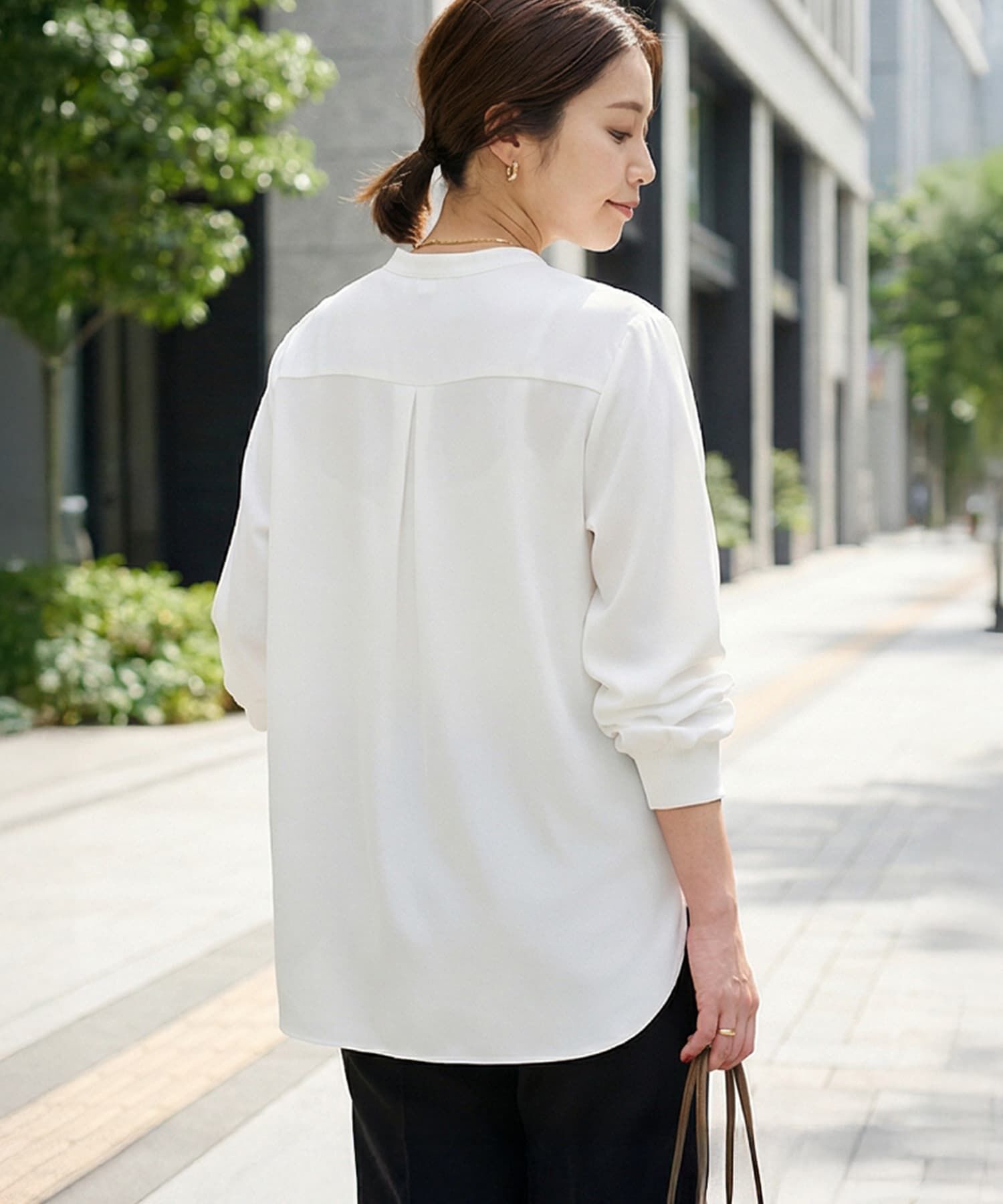 STYLE DELI「レイヤード用バンドキーネックシャツ」|シャツ・ブラウス|