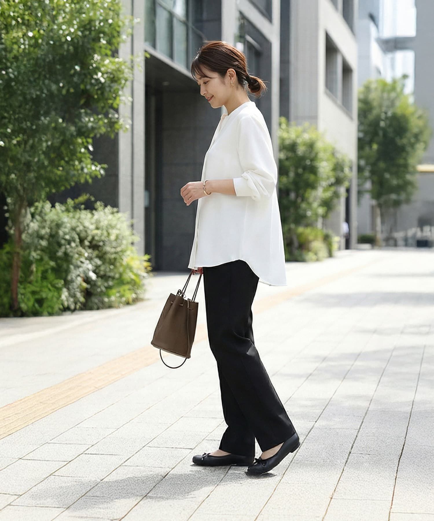 STYLE DELI「レイヤード用バンドキーネックシャツ」|シャツ・ブラウス|