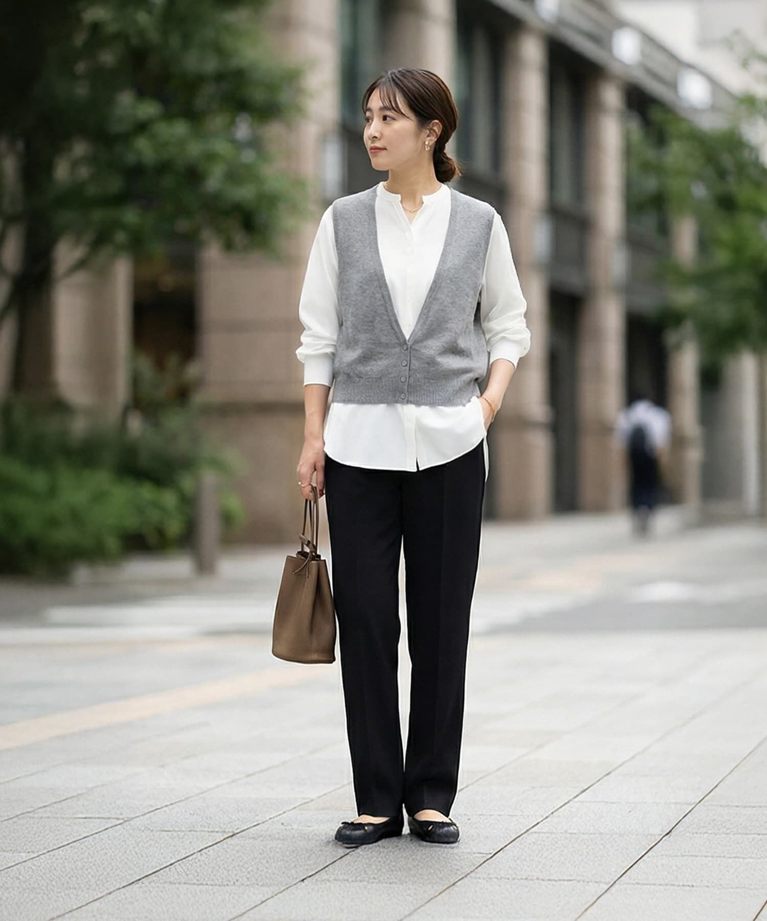 STYLE DELI「レイヤード用バンドキーネックシャツ」|シャツ・ブラウス|