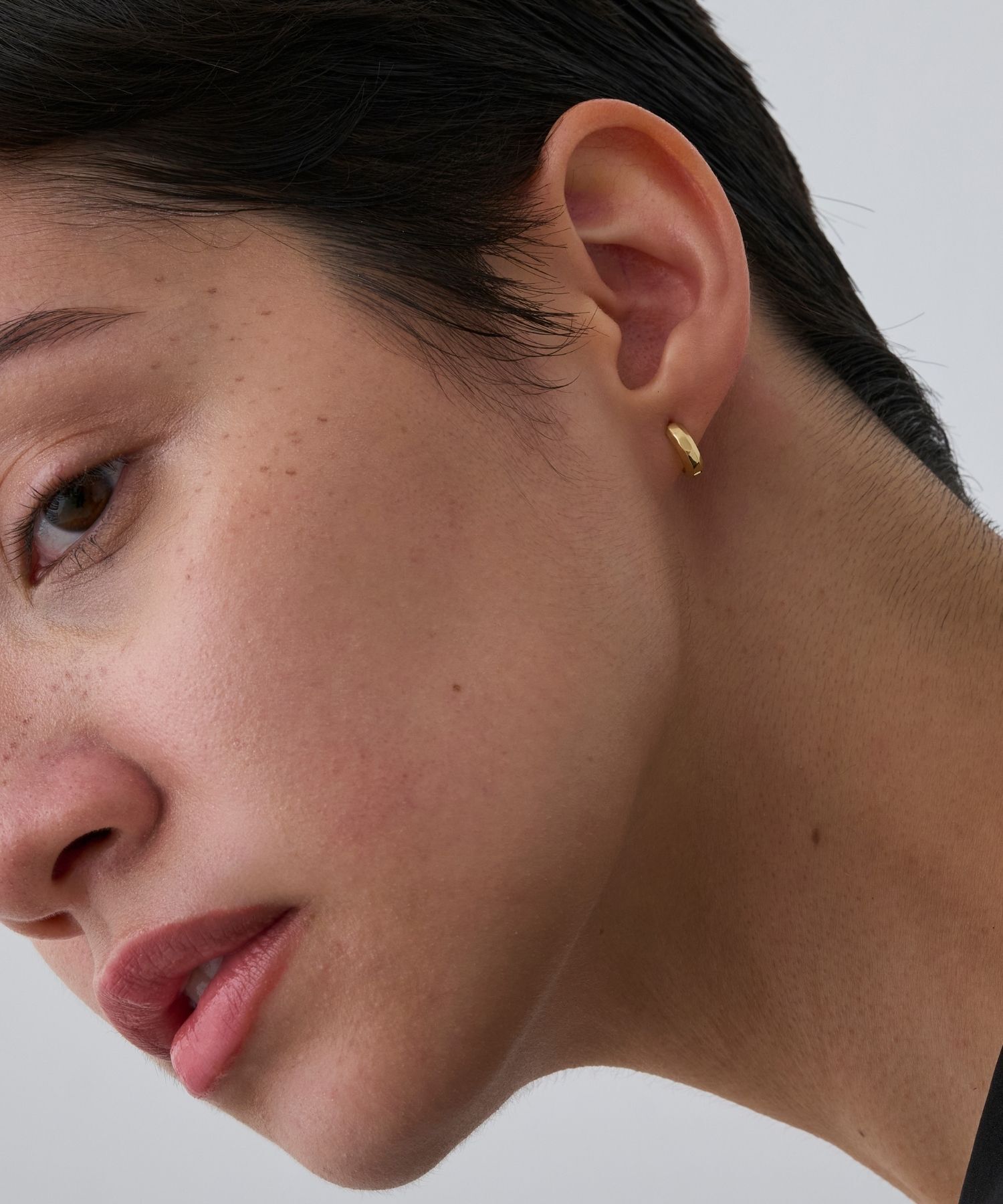 JUPITER「【SV】ミニマルフープピアス/ニッケルフリー/金属アレルギー対応　ゴールド」|ピアス|