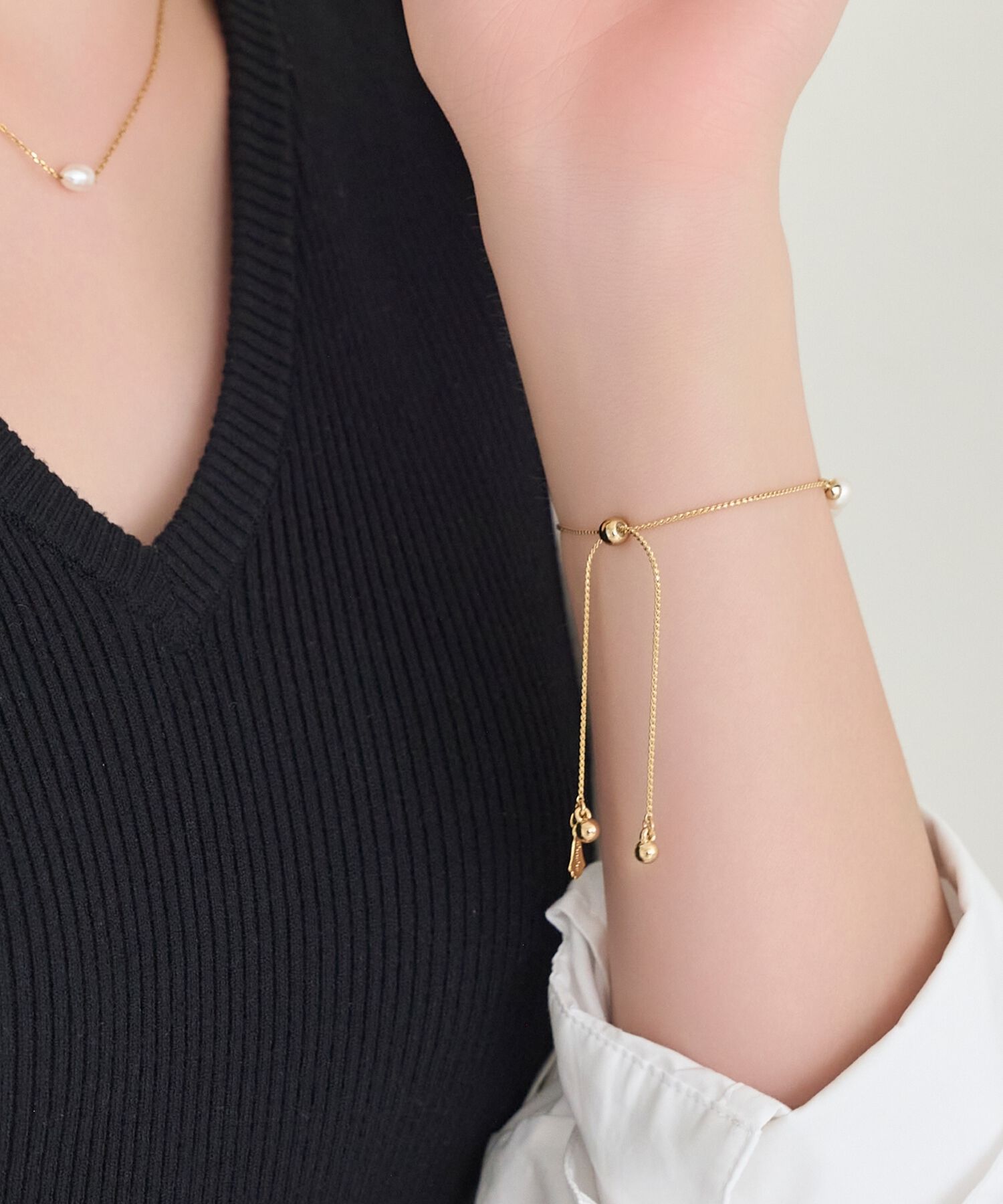 Phoebe「フレッシュウォーターパールブレスレット　ゴールド/淡水パール」|ブレスレット・バングル|