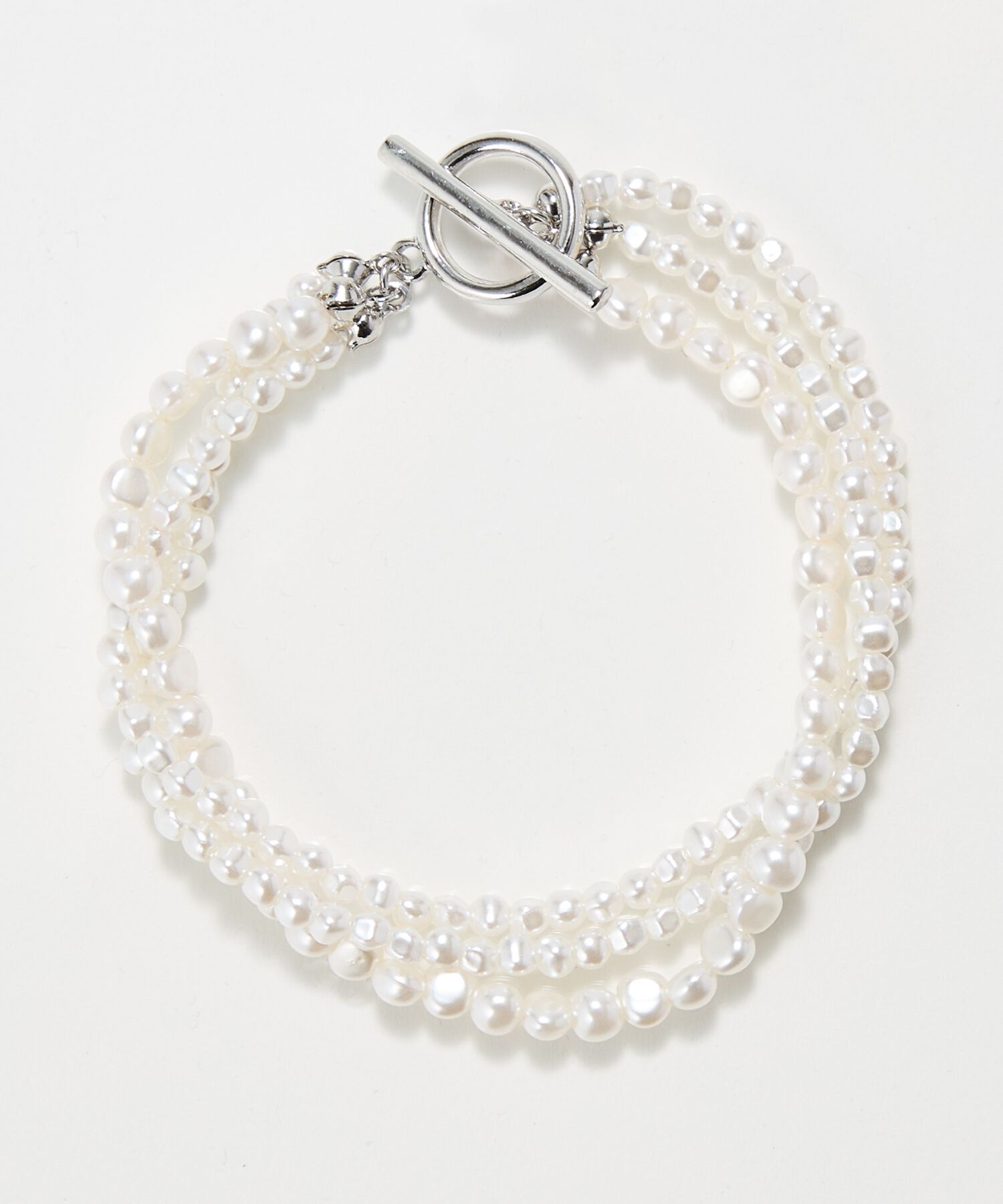 Phoebe「レイヤードバロックパールマンテルブレスレット　シルバー」|ブレスレット・バングル|