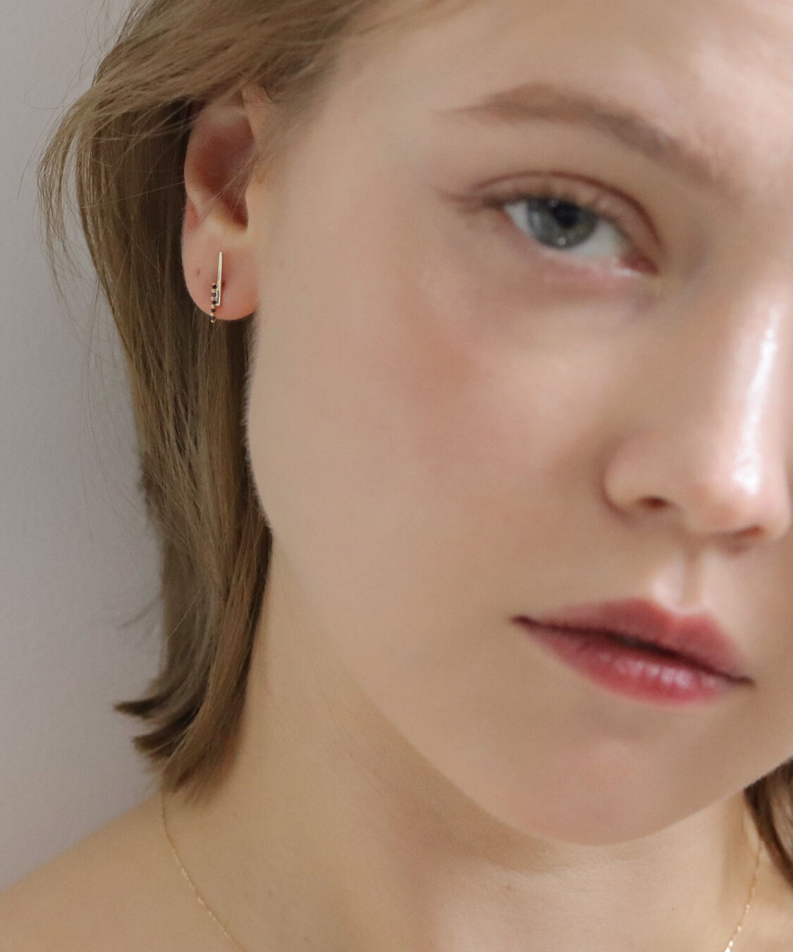  「ブラックダイヤモンド ピアス | K10YG〈WINTER COLLECTION〉」|ピアス|