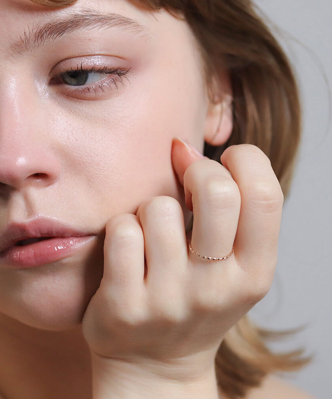  「ゴールド スキニー リング | K10YG」|リング|