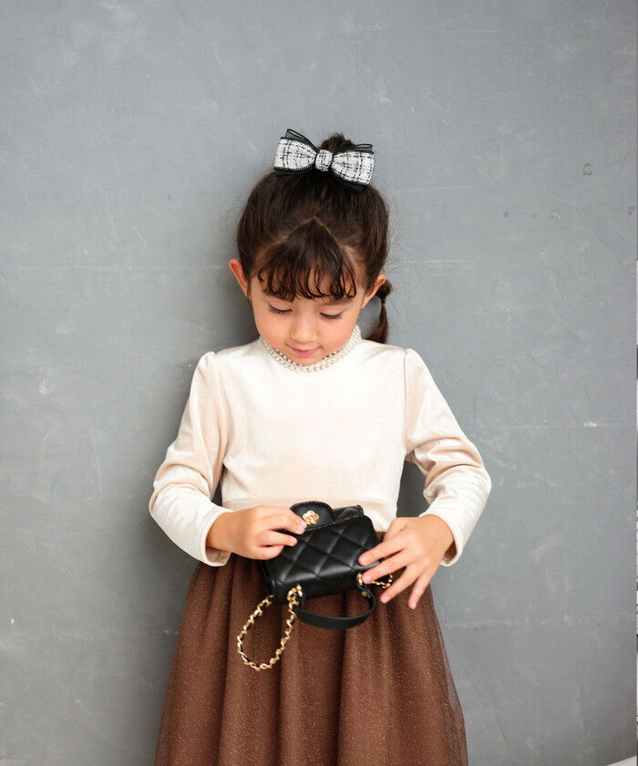 BACKYARD FAMILY「リボン バレッタ ハーフアップ 通販 Rora ローラ クラシック ツイード 髪飾り 髪どめ」|その他|