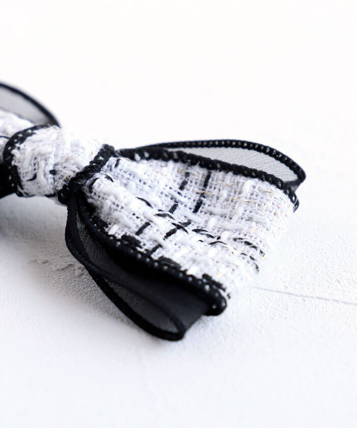 BACKYARD FAMILY「リボン バレッタ ハーフアップ 通販 Rora ローラ クラシック ツイード 髪飾り 髪どめ」|その他|