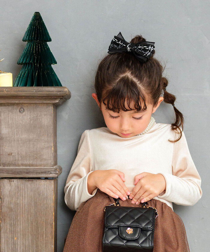 BACKYARD FAMILY「リボン バレッタ ハーフアップ 通販 Rora ローラ クラシック ツイード 髪飾り 髪どめ」|その他|