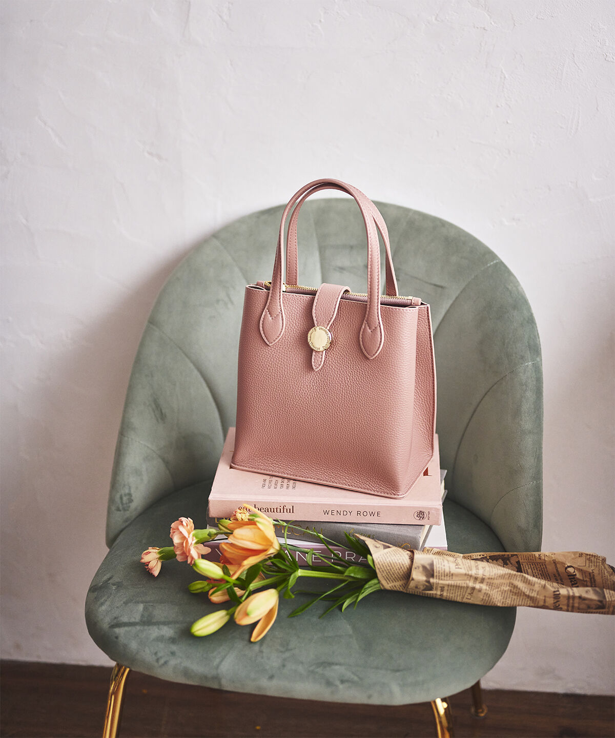 Samantha Thavasa「サークルモチーフスクエアレザートートバッグ 小サイズ」|トートバッグ|