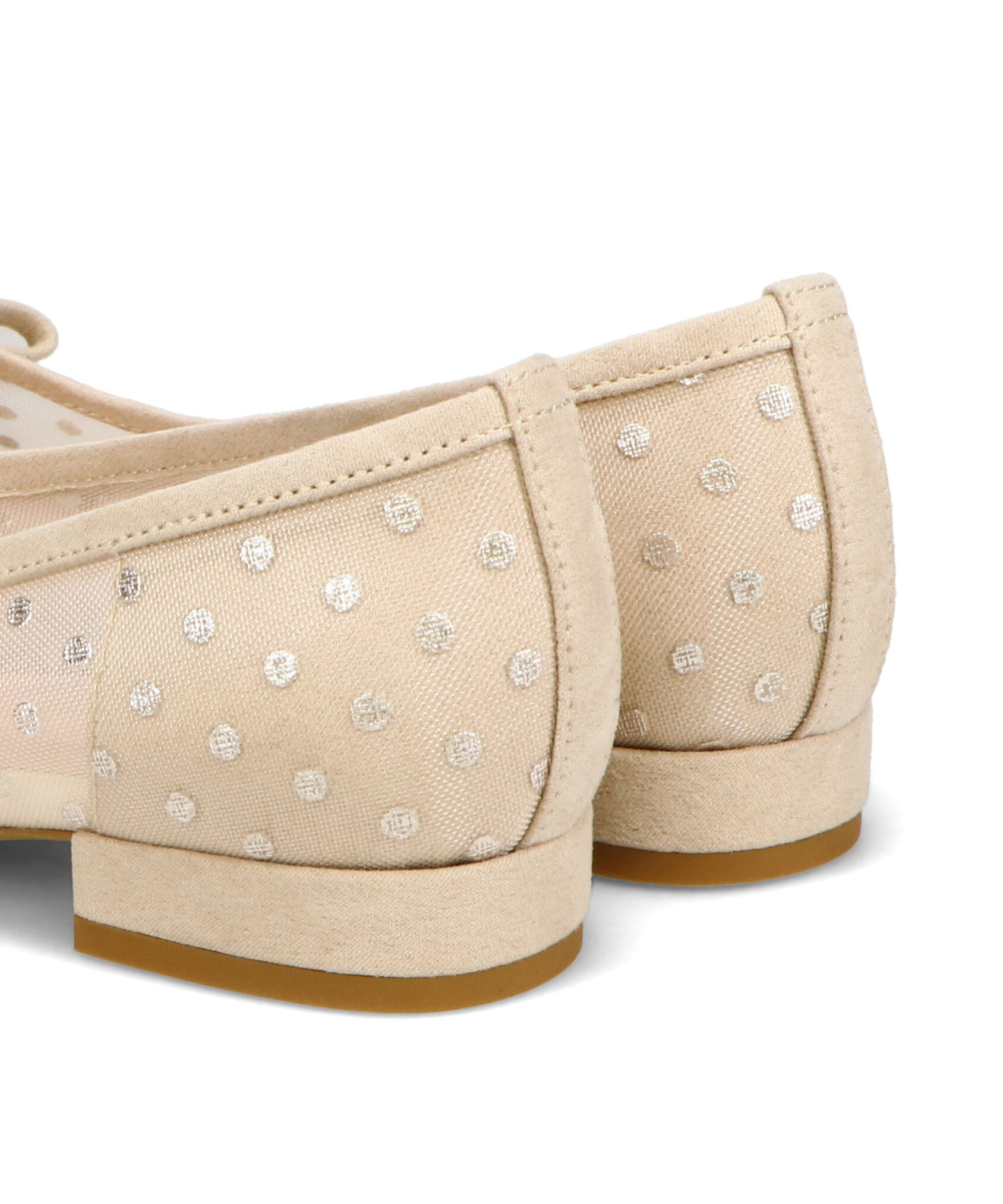 ORiental TRaffic「ドットチュールリボンフラットパンプス/51123 トレンド 人気 フラット フェミニン」|パンプス|