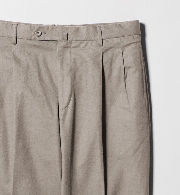UNITED ARROWS「ツイル カルゼ ２プリーツ キャロット パンツ」|チノ|