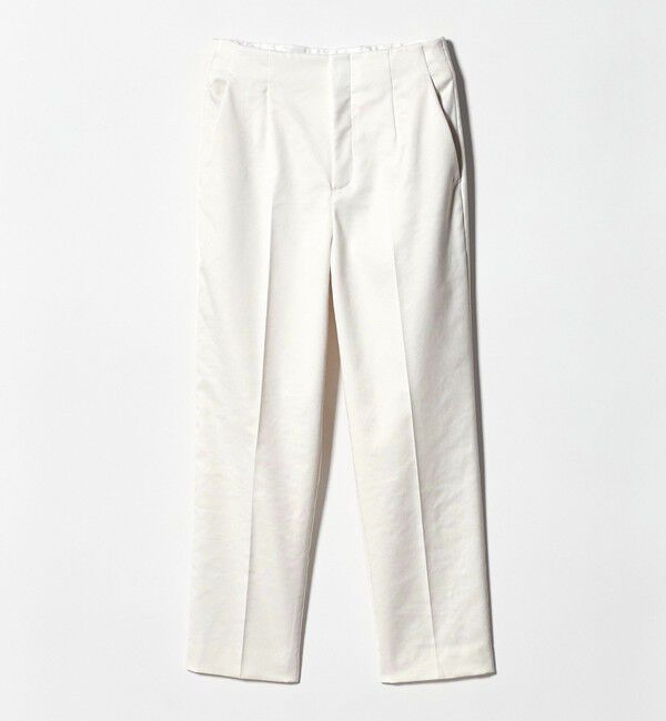 UNITED ARROWS「シャイニー スリム パンツ WHITE ‐ストレッチ ウォッシャブル‐」|スラックス|