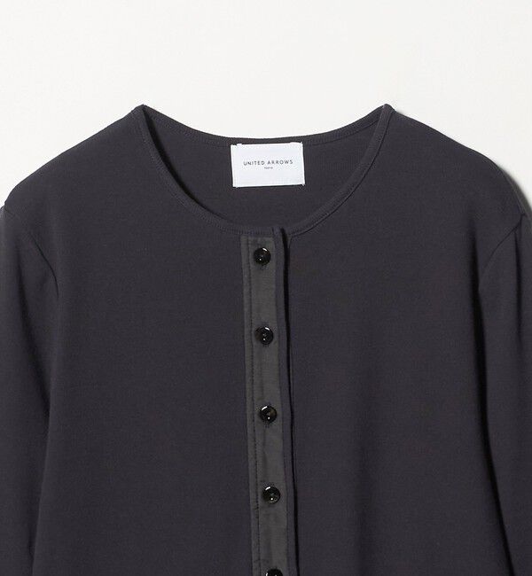 UNITED ARROWS「コットン フライス ヘンリーネック ロング Tシャツ」|Tシャツ・カットソー|