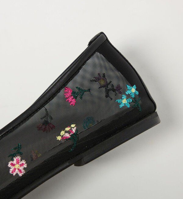 UNITED ARROWS「メッシュ フラワー フラットシューズ」|バレエシューズ|