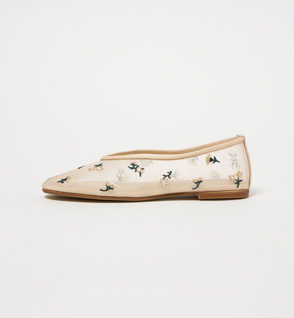 UNITED ARROWS「メッシュ フラワー フラットシューズ」|バレエシューズ|