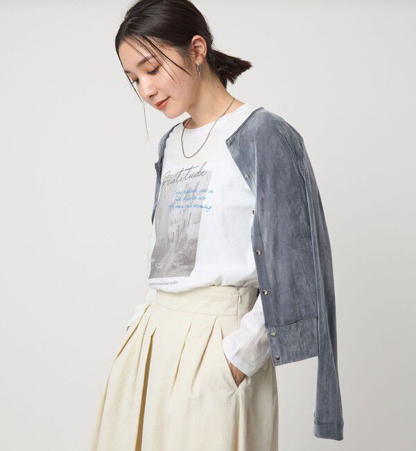 UNITED ARROWS green label relaxing「【WEB限定】＜at ease＞フォトプリント ロングスリーブ Tシャツ」|Tシャツ・カットソー|