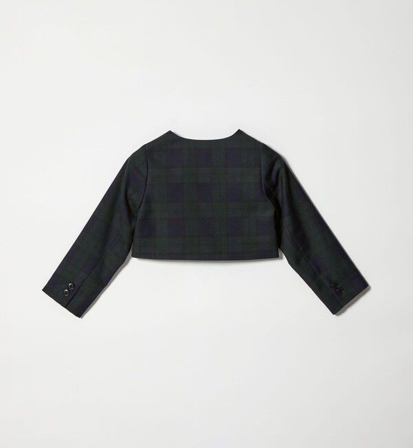 UNITED ARROWS green label relaxing「TRW ブラックウォッチ ボレロ / キッズ 110cm-130cm」|ノーカラージャケット|