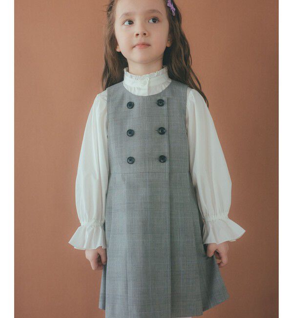 UNITED ARROWS green label relaxing「スタンドカラー フリルリボン ブラウス/ キッズ 110cm-130cm」|シャツ・ブラウス|