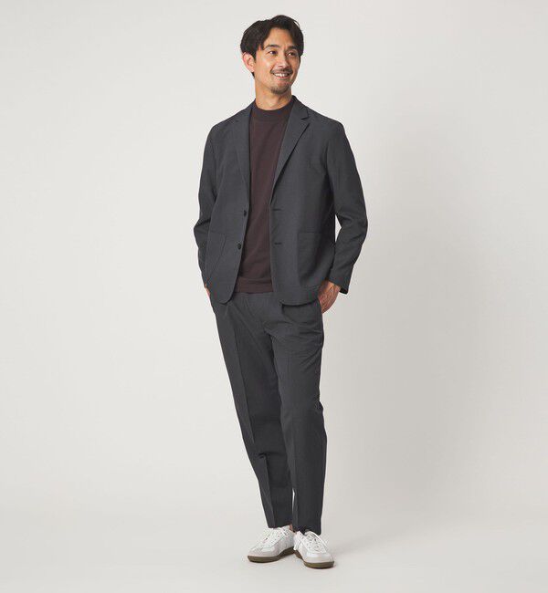 UNITED ARROWS green label relaxing「【WEB限定】JUST fit ドライポリエステル リラックス セットアップ -吸水速乾-」|テーラードジャケット|DK.GRAY