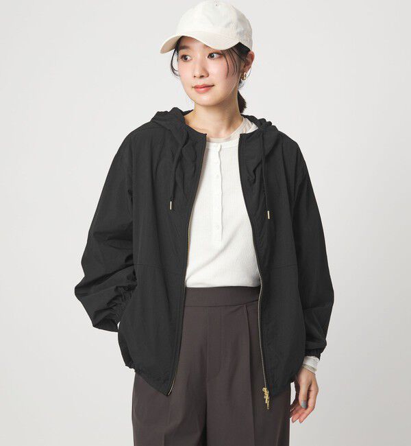 UNITED ARROWS green label relaxing「【WEB限定】＜at ease＞フード ブルゾン マシンウォッシャブル 撥水 UVカット」|ブルゾン・スタジャン|