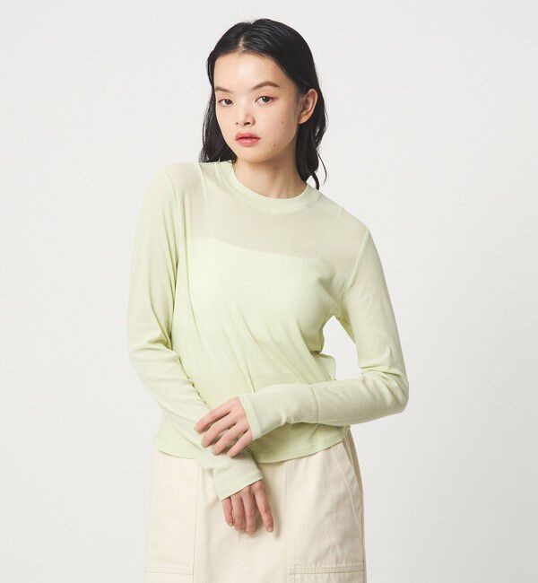 EMMEL REFINES「＜EMMEL REFINES＞EM テレコ クルーネック ロングスリーブ」|Tシャツ・カットソー|