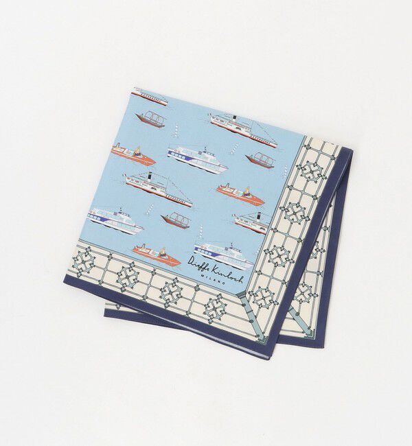 UNITED ARROWS green label relaxing「＜Dieffe Kinloch＞コットン プリント ハンカチ」|ハンカチ|LT.BLUE