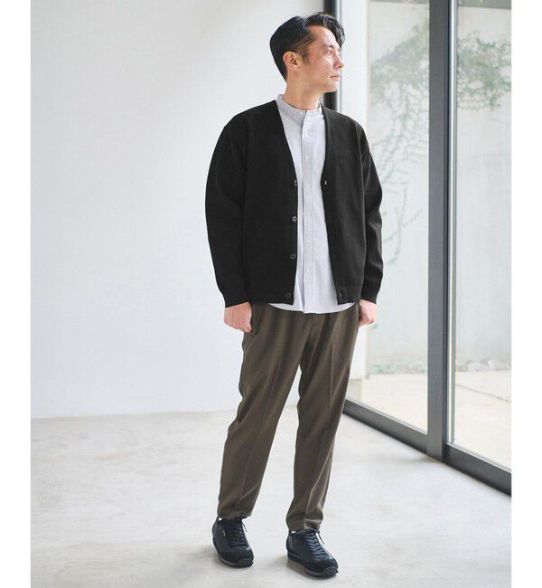 UNITED ARROWS green label relaxing「ポリエステル リンクス Vネック カーディガン」|カーディガン|