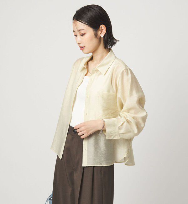 UNITED ARROWS green label relaxing「エアリー シアー ロングスリーブ シャツ ウォッシャブル 接触冷感」|シャツ・ブラウス|