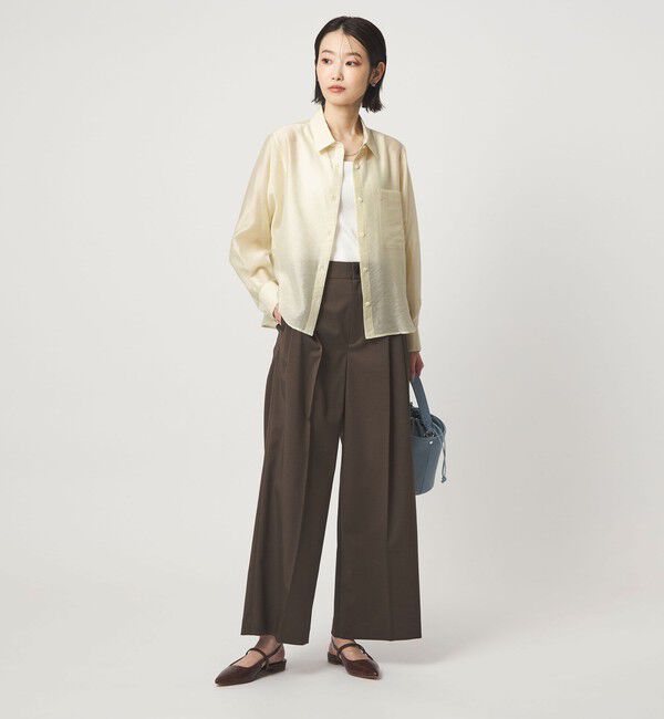 UNITED ARROWS green label relaxing「エアリー シアー ロングスリーブ シャツ ウォッシャブル 接触冷感」|シャツ・ブラウス|