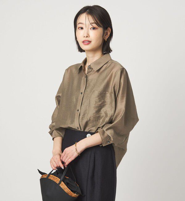 UNITED ARROWS green label relaxing「エアリー シアー ロングスリーブ シャツ ウォッシャブル 接触冷感」|シャツ・ブラウス|