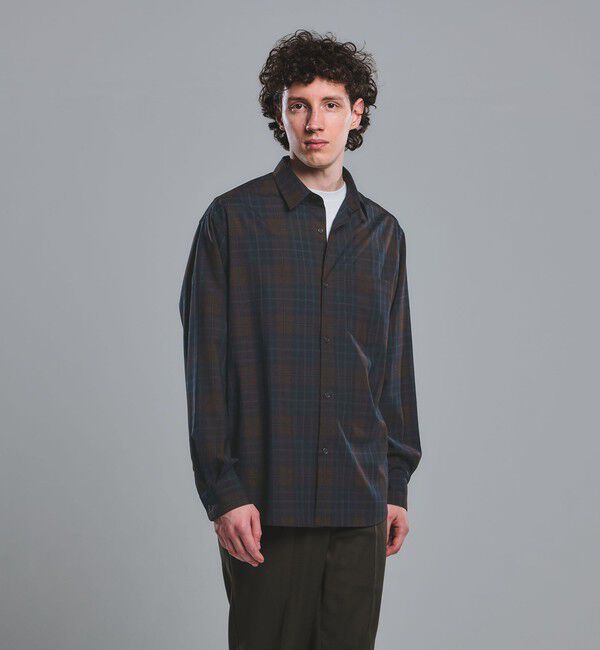 UNITED ARROWS green label relaxing「ウォッシャブル トロ パターン ジャストルーズ シャツ -ストレッチ-」|シャツ・ブラウス|