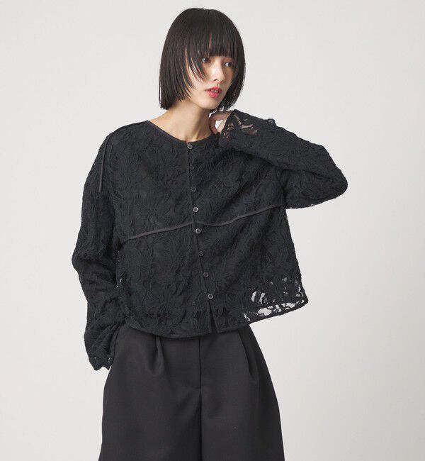 EMMEL REFINES「＜EMMEL REFINES＞EM シシュウレース 2WAY ブラウス」|シャツ・ブラウス|
