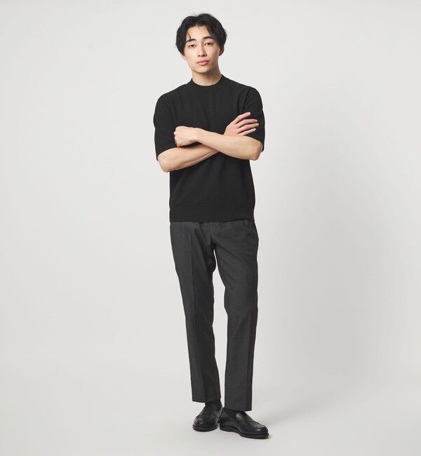 UNITED ARROWS green label relaxing「タック ピケ ビズ クルーネック ニット -ウォッシャブル-」|ニット・セーター|