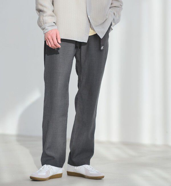 UNITED ARROWS green label relaxing「【別注】＜Gramicci＞麻 ブレンド ワイドテーパード イージーパンツ」|その他|DK.GRAY