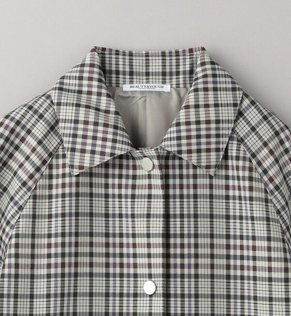 BEAUTY&YOUTH UNITED ARROWS「ステンカラー チェックコート」|ステンカラーコート|
