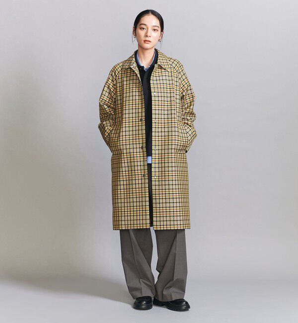 BEAUTY&YOUTH UNITED ARROWS「ステンカラー チェックコート」|ステンカラーコート|BEIGE